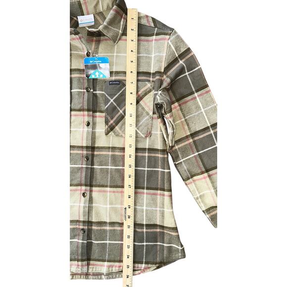 NWT Columbia Ferntree Gully Stretch Flannel Long Sleeve Shirt Women's Medium - Picture 2 of 7